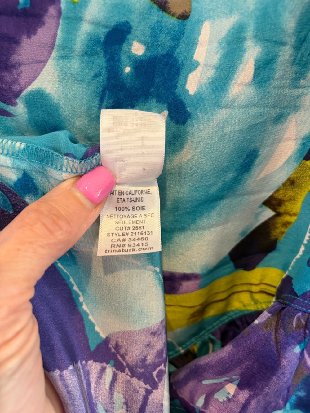 Trina Turk All Silk Vibrant Birthstone Colors Floral lightweight Mini Dress 4 - Picture 10 of 11